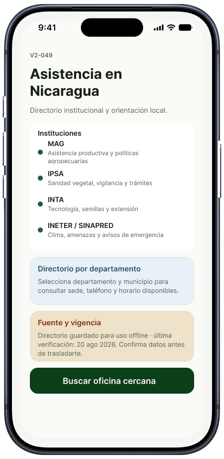 Asistencia de AgroTech con directorio institucional de Nicaragua